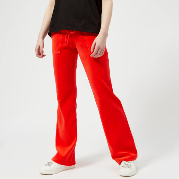 Juicy Couture Women's Velour Del Ray Pants - Red Womens Clothing ...