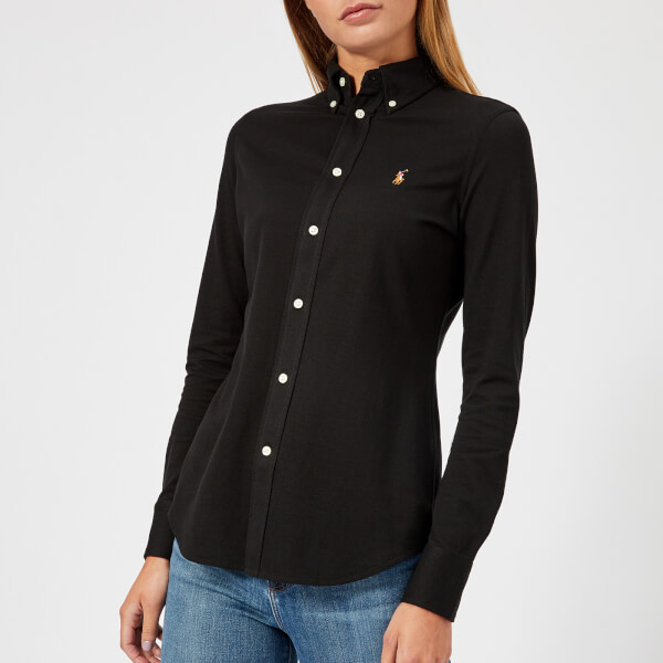 Polo Ralph Lauren Women's Long Sleeve Oxford Shirt - Black - Free UK ...