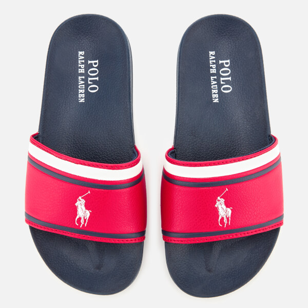 Polo Ralph Lauren Kids' Quilton Slide Sandals - Red/White Junior ...