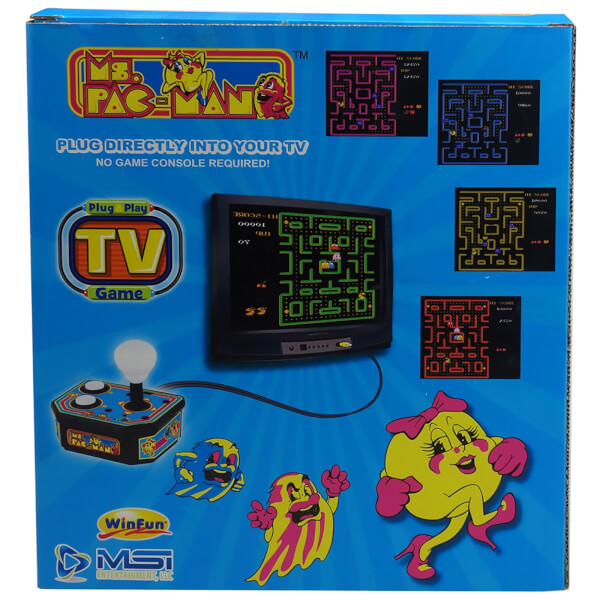 Ms Pacman TV Arcade Plug & Play Games Zavvi
