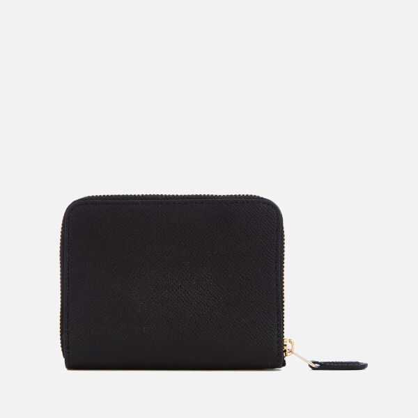 Coach Women&#39;s Crossgrain Leather Small Zip Around Wallet - Black - Free UK Delivery over £50