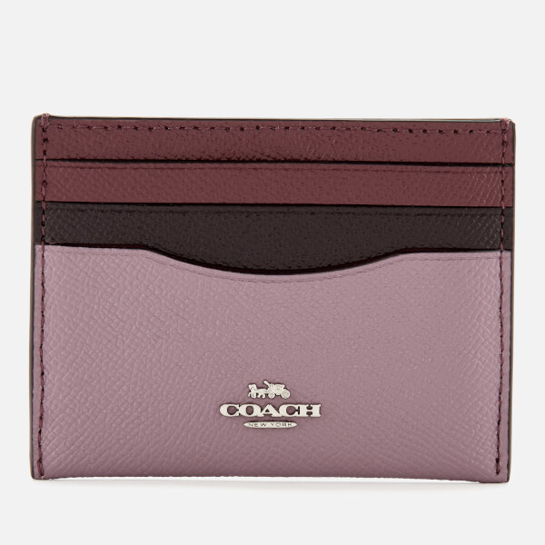 Coach Women's Colorblock Flat Card Case Jasmine Multi