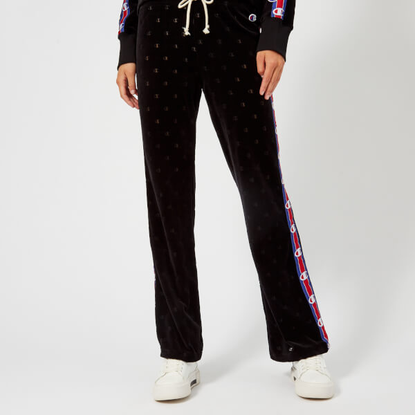 Champion Women's Velour Flared Sweatpants Black Clothing