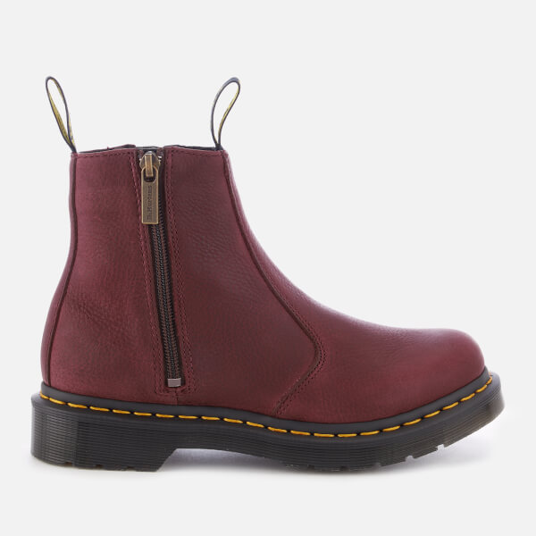 Dr. Martens Women's 2976 Grizzly Leather Zip Chelsea Boots ...