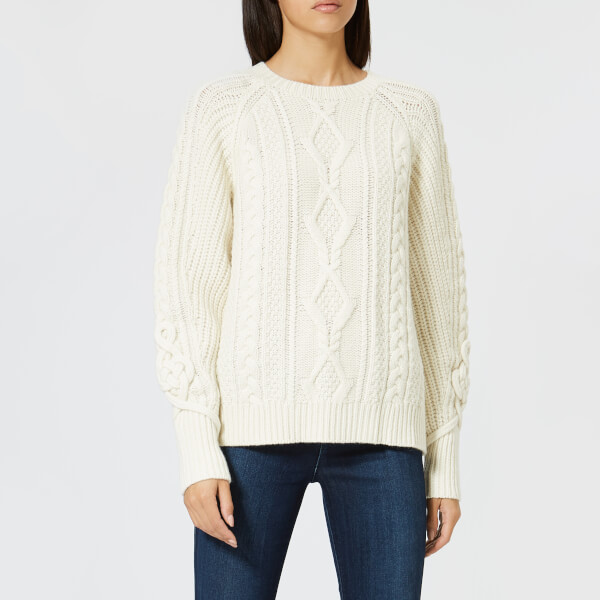 Polo Ralph Lauren Women's Chunky Cable Knit Jumper - Cream - Free UK Delivery over Â£50
