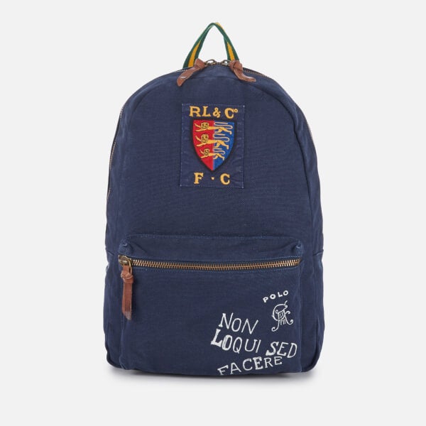 Polo Ralph Lauren Men's Canvas Logo Backpack - Navy - Free ...