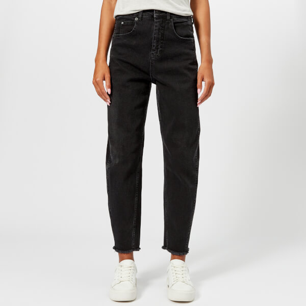 Whistles Women's High Waist Barrel Leg Jeans Black Clothing