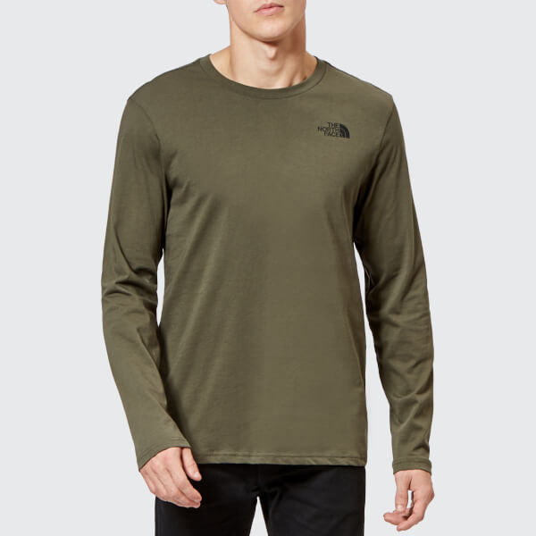 The North Face Men's Long Sleeve Easy TShirt New Taupe Green Mens