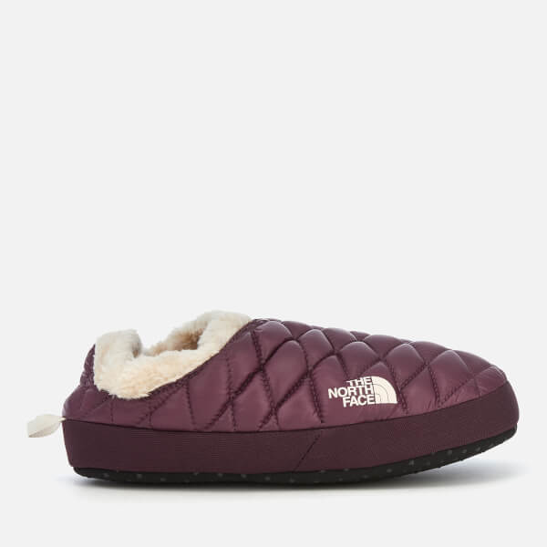 The North Face Womens Thermoball Tent Mule Faux Fur Iv Slippers Shiny Figvintage White 3333