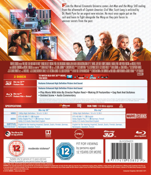 Ant Man And The Wasp 3d Blu Ray 2018 Region Free Page 10