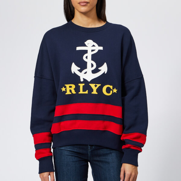 Polo Ralph Lauren Women's Anchor Sweatshirt - Navy - Free UK Delivery ...