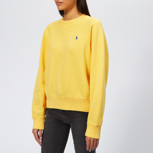 Polo Ralph Lauren Women's PP Crew Neck Sweatshirt - Yellow - Free UK Delivery over Â£50