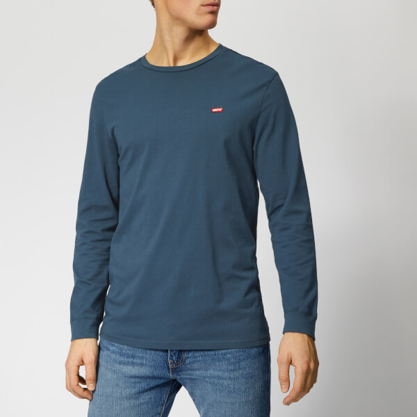 Levi's Men's Original Long Sleeve TShirt Cotton Patch Dress Blues