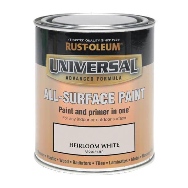 RustOleum Universal All Surface Gloss Paint & Primer Heirloom White