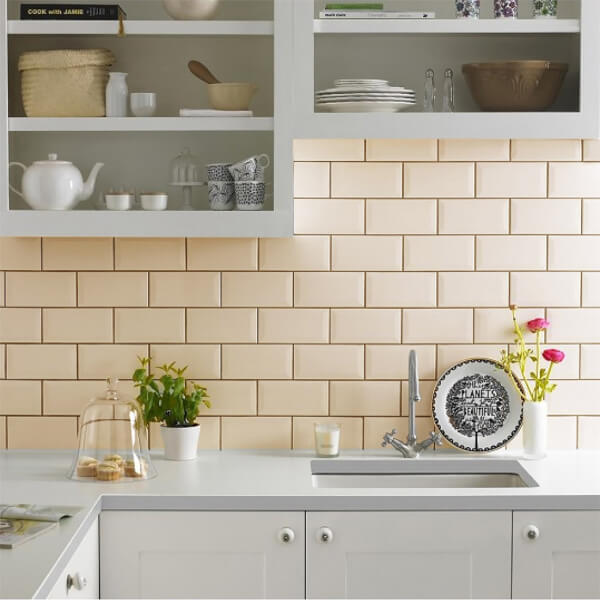 Metro Wall Tile Beige 200 x 100mm 25 pack Homebase