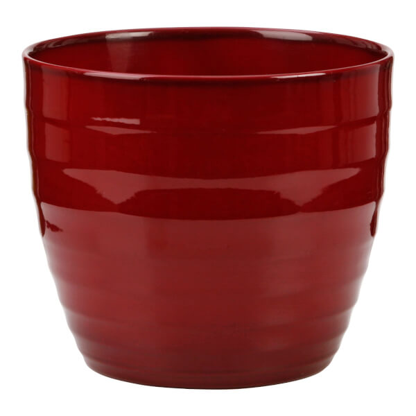 Plant Pot Dark Red 19cm Homebase