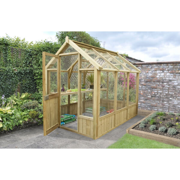 Forest 6 x 4ft Wooden Greenhouse Homebase