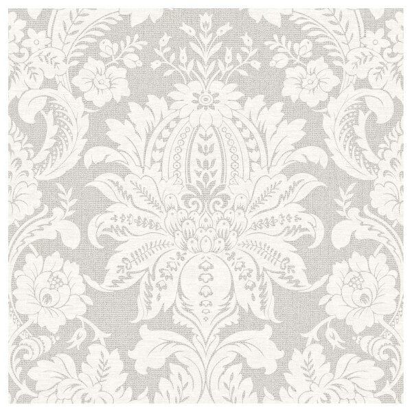 Superfresco Easy Paste the Wall Damask Wallpaper Grey Homebase