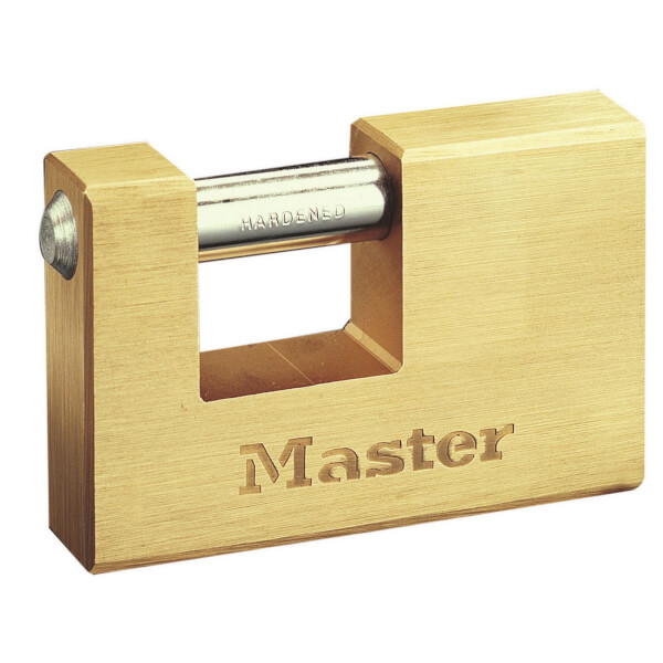 Master Lock Brass Rectangle Lock 85mm Homebase