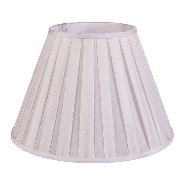 Round Box Pleat Lamp Shade Cream 40cm Homebase