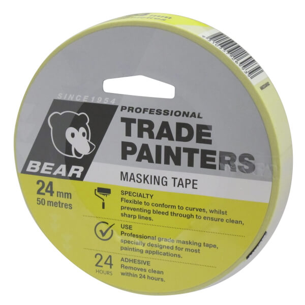Bear 24mm x 50m Trade Painters Masking Tape Homebase