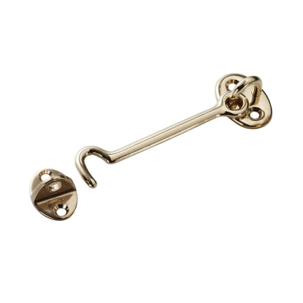 Cabin Hook 100mm Brass Homebase