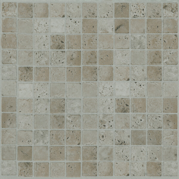 Cream Mosaic Vinyl Floor Tiles Homebase