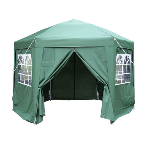 Airwave Garden Pop Up Garden Gazebo 3.5m Hexagonal Green Homebase