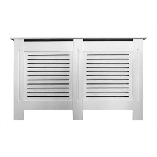 Horizontal White Radiator Cover Large Homebase