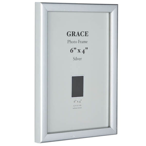 Grace Picture Frame 6 x 4 Silver Homebase