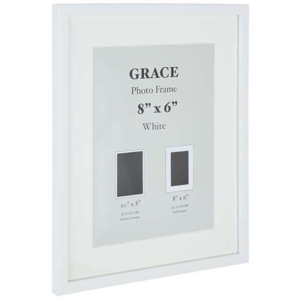 Grace Picture Frame 8 x 6 White Homebase