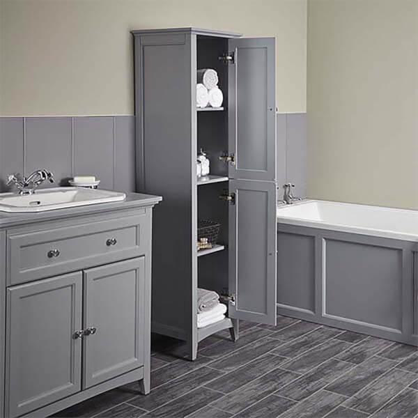 Bathstore Savoy Gun Metal Grey 400mm tall unit Homebase