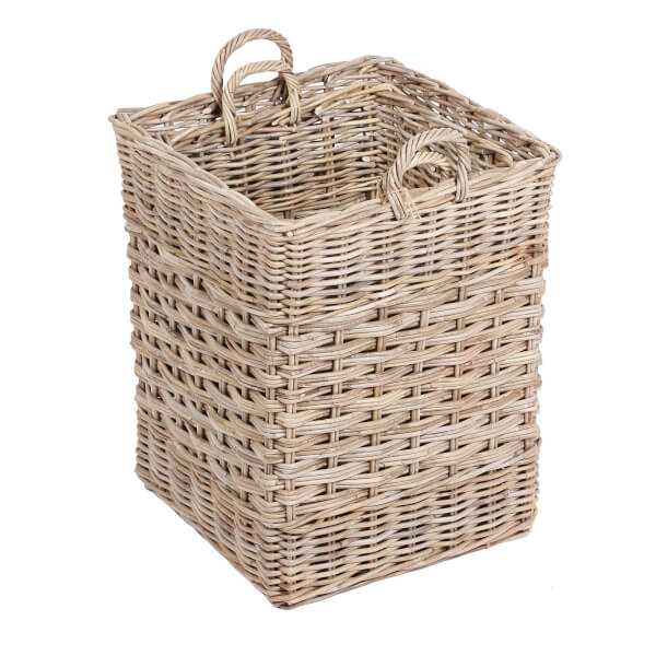 Set of 2 Wicker Square Baskets Homebase