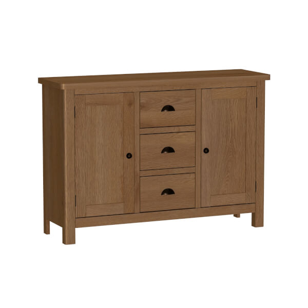 Newlyn 2 Door 3 Drawer Sideboard Oak Homebase