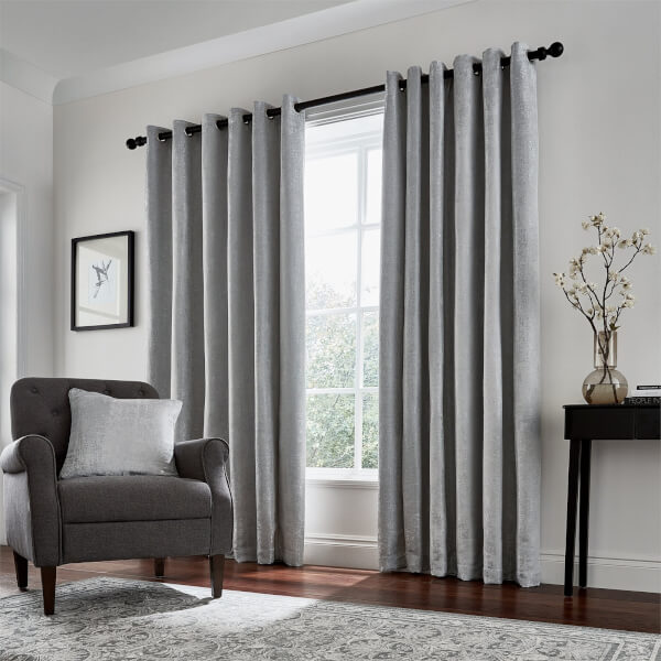 Peacock Blue Hotel Collection Roma Lined Curtains 66 x 72