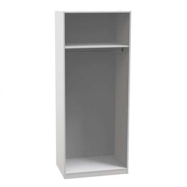 Modular Bedroom Double Wardrobe White Homebase