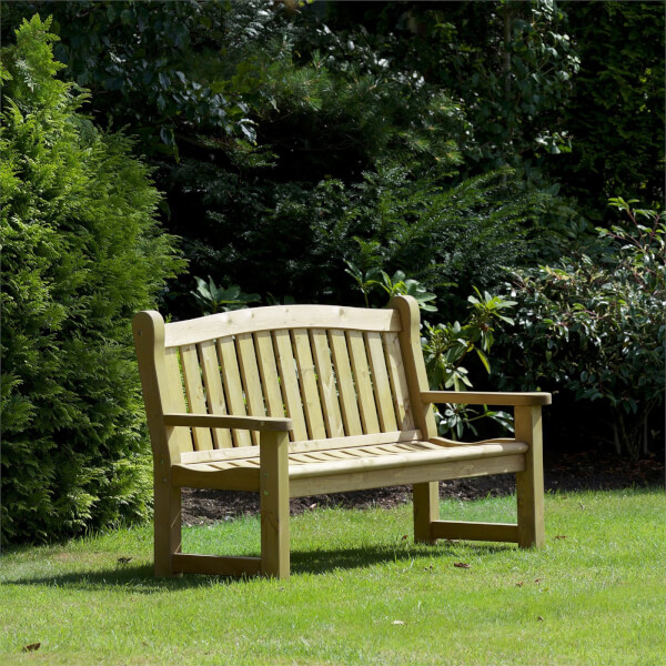 Anchor Fast Milldale Wooden 3 Seater Bench Homebase