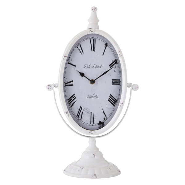 Mantel Clock Antique White Homebase