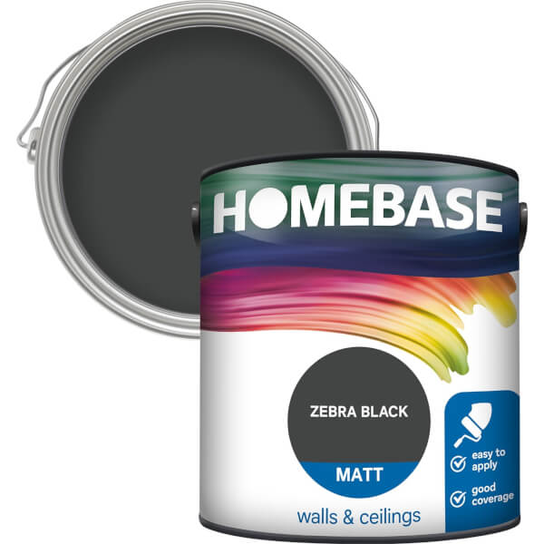 Homebase Matt Paint Zebra Black 2.5L Homebase