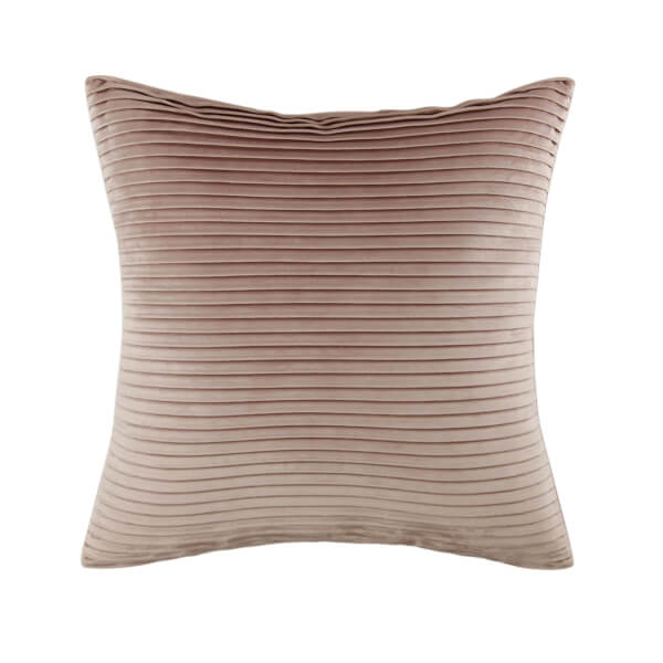 Folded Velvet Cushion - Blush | Homebase