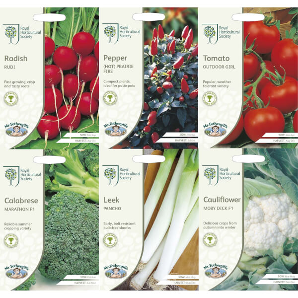 RHS Vegetable Starter Seeds Bundle Homebase