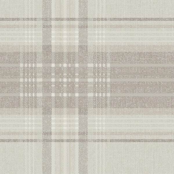 Superfresco Rhea Plaid Taupe Wallpaper Homebase