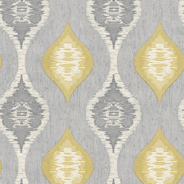 Belgravia Decor San Marino Geo Textured Vinyl Glitter Silver Wallpaper