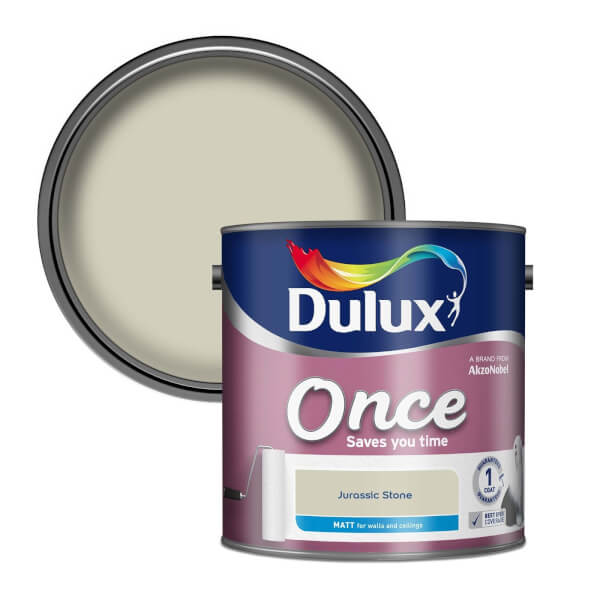 Dulux Once Jurassic Stone Matt Emulsion Paint 2.5L Homebase