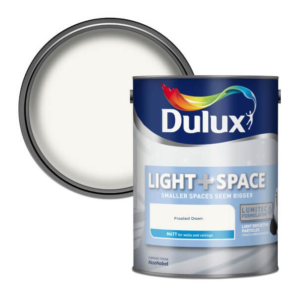 Dulux Light & Space Frosted Dawn - Matt Emulsion Paint - 5L | Homebase