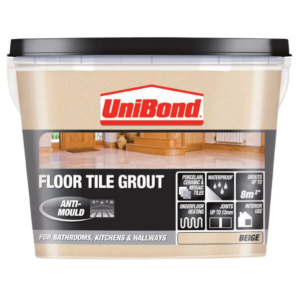 Unibond Ready Mixed Floor Grout Beige 3.75kg Homebase
