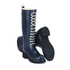 Ilse Jacobsen Women's Lace Up Tall Rubber Boots - Dark Indigo - Free UK