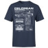 T-Shirt Homme Retour vers le Futur - Schéma de la DeLorean - Bleu Marine T-Shirt Homme Retour vers le Futur - Schéma de la DeLorean - Bleu Marine