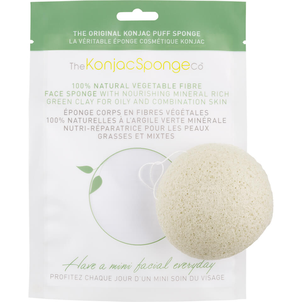 The Konjac Sponge Company Facial Puff Sponge with French Green Clay