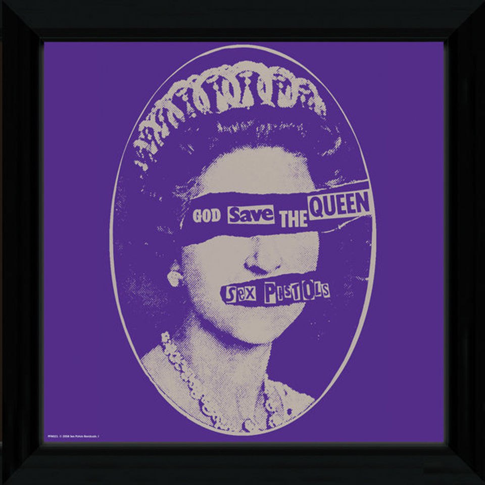 Sex Pistols God Save The Queen 12 X 12 Framed Album